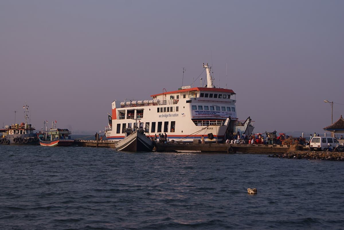 A car ferry at Kartini harbour in Jepara
